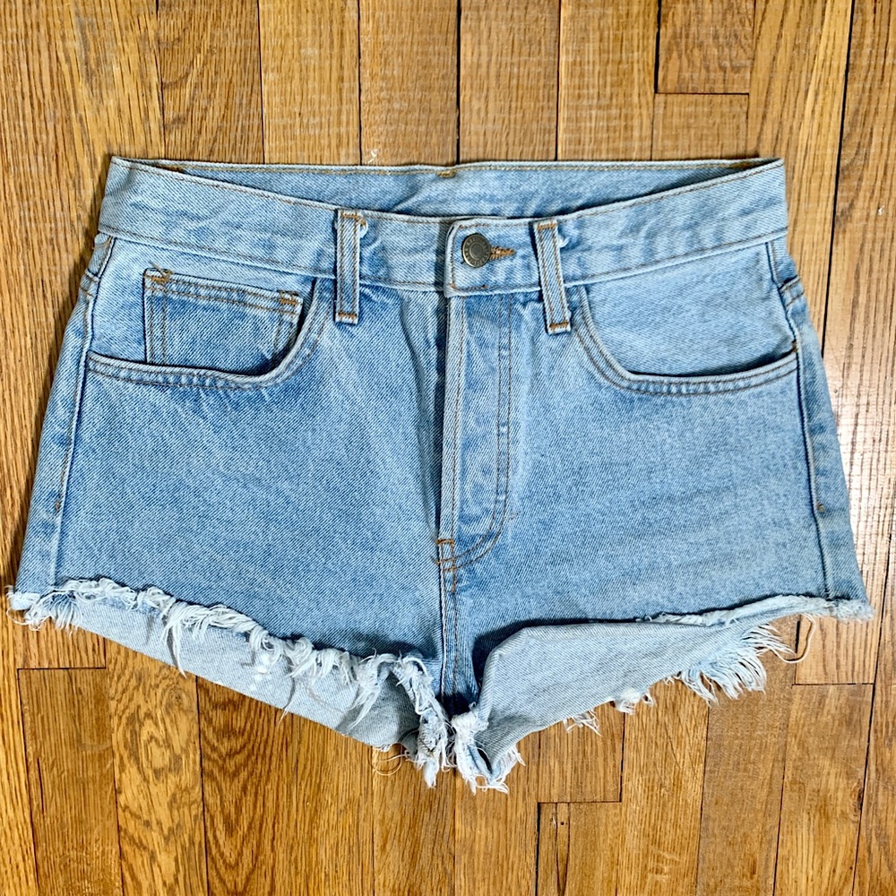 Brandy Melville, Light Wash, Denim Cutoff Shorts